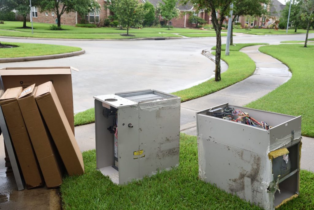 Finding the right size furnace shouldn't take years. An old furnace sits out on a lawn.