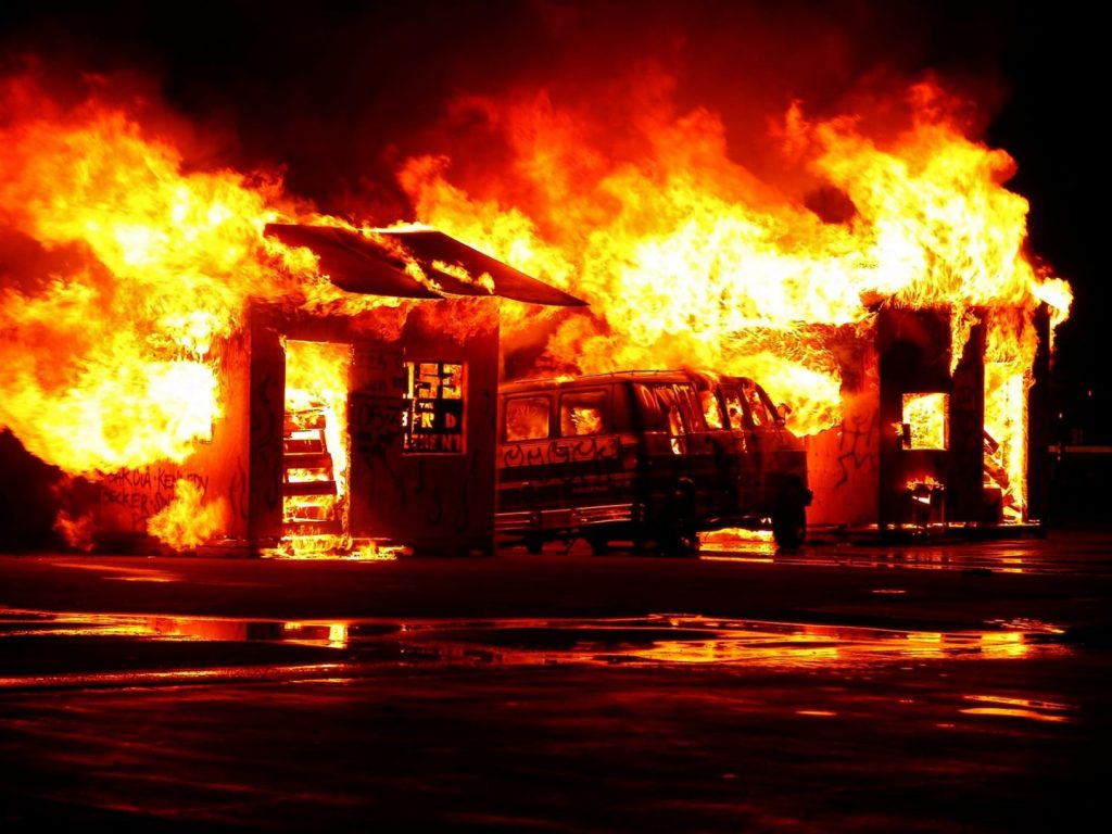 A van and house catch fire. Learn how the keys to house fire prevention with Sunrise.