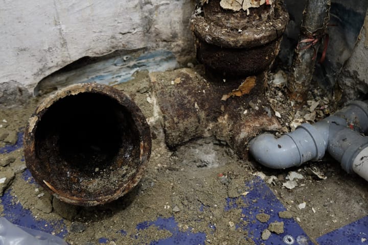 If your unused bathroom smells like sewer, it could mean corrosive pipe damage or a faulty p-trap.